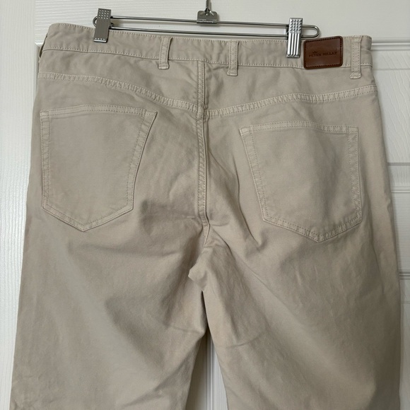 Peter Millar Crown Vintage 5 pocket Canvas Pant, Tan Size 33 - Picture 4 of 13
